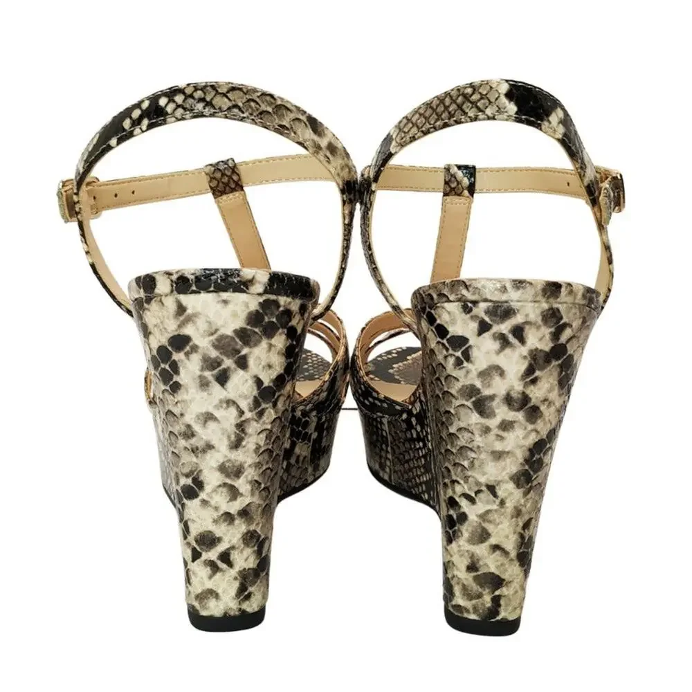 Michael Shannon Fiesta Snake Wedge Sandals
